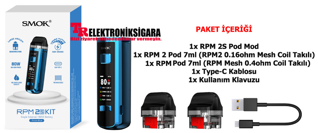Smok RPM 2S Kit 80W Pod Mod Elektronik Sigara
